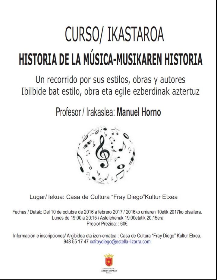 Curso Historia de la M�sica Estella-Lizarra