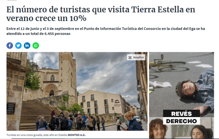 Imagen del reportaje publicado en Diario de Navarra