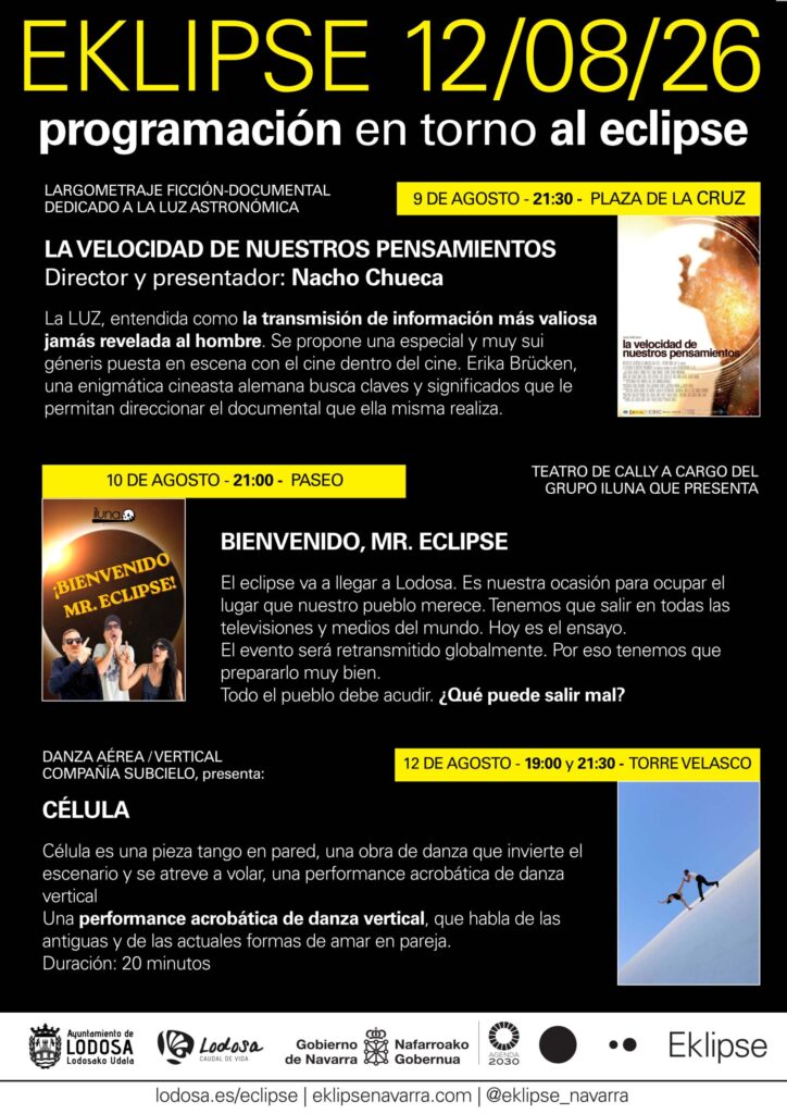 Programación actividades eclipse Lodosa