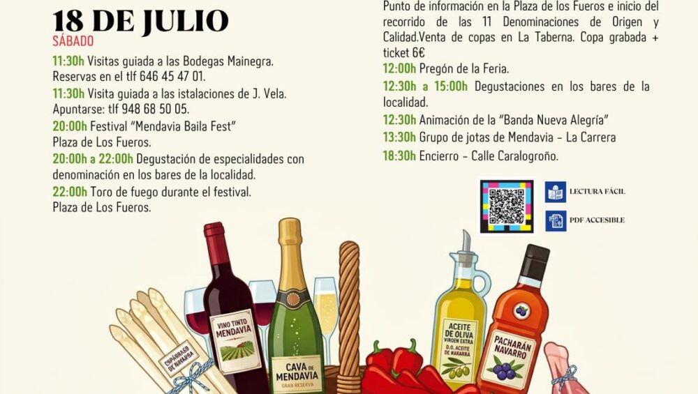 Cartel anunciador del evento gastronómico denominado 11 Denominaciones de Mendavia