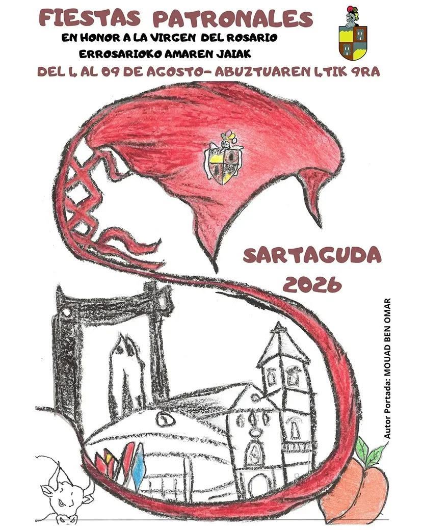 Cartel anunciador de las fiestas de Sartaguda en agosto