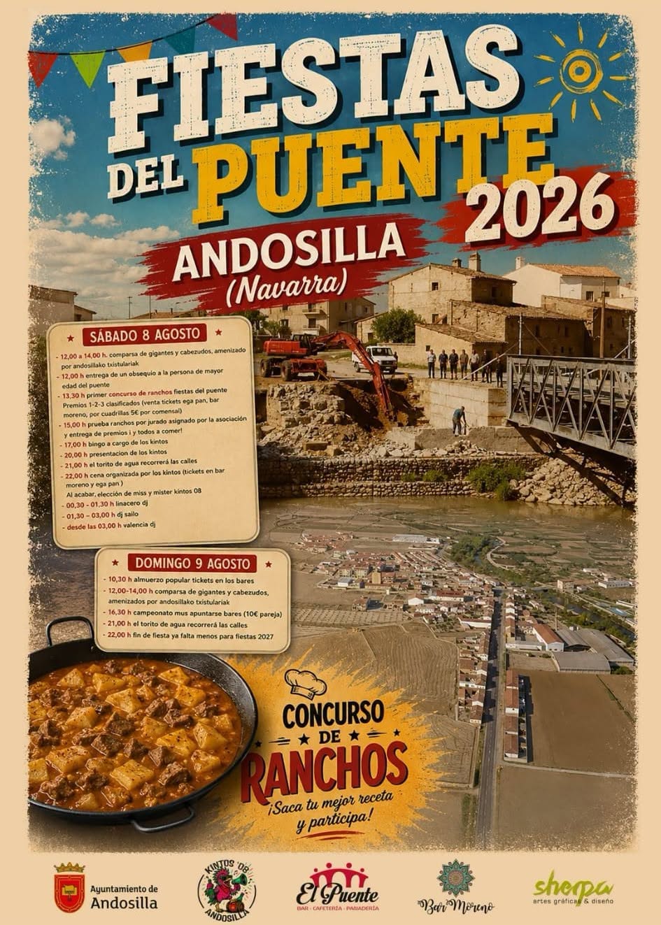 Cartel Fiestas del Puente en Andosilla
