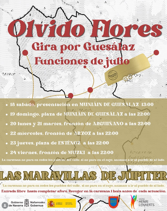 Cartel actividades de julio con el Centro Henri Lenaerts