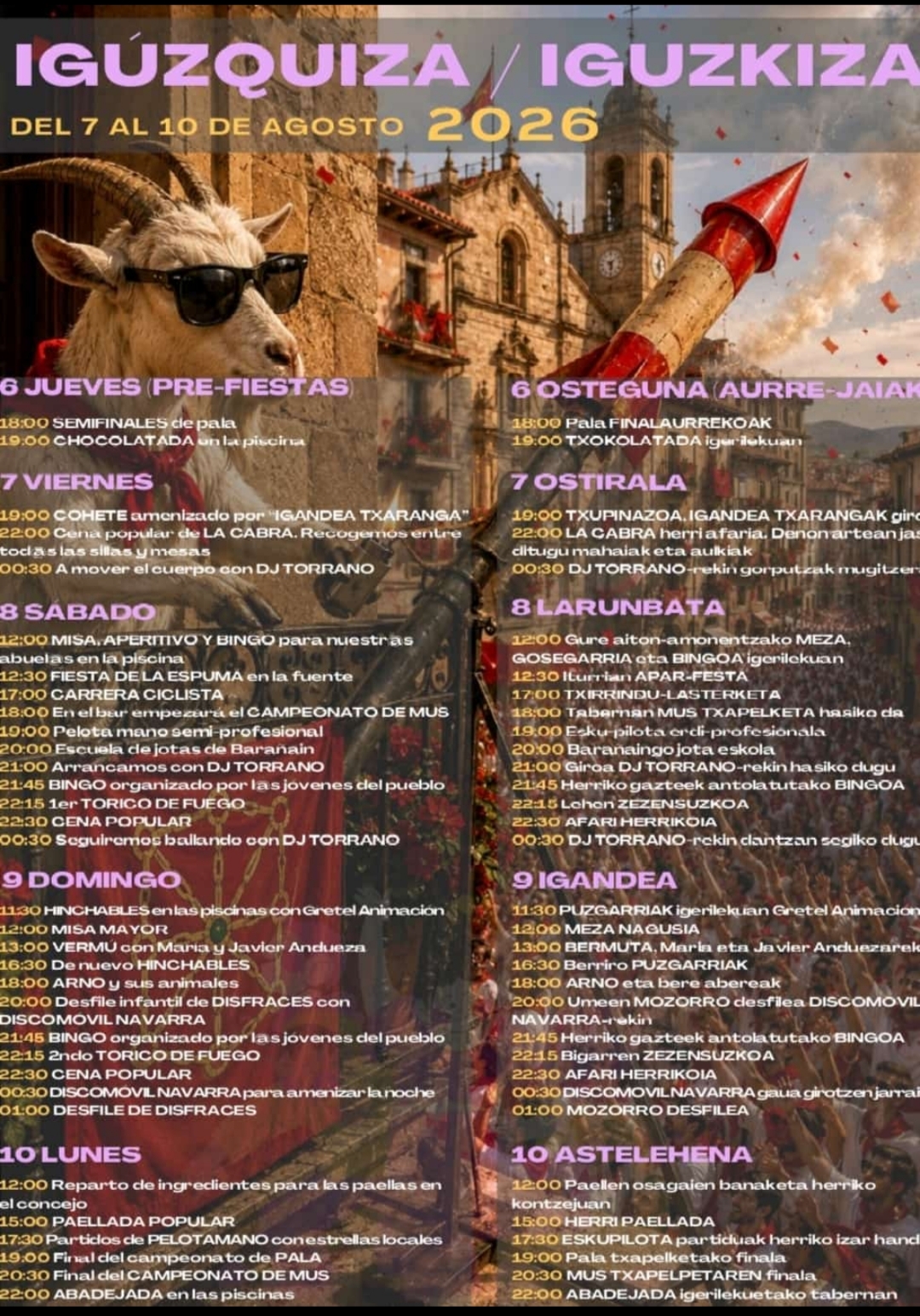 Cartel fiestas de Igúzquiza