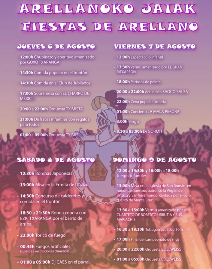 Programa Fiestas de Arellano 2026