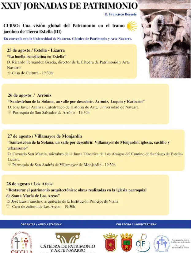 Cartel XXIV Jornadas del Patrimonio en Tierra Estella