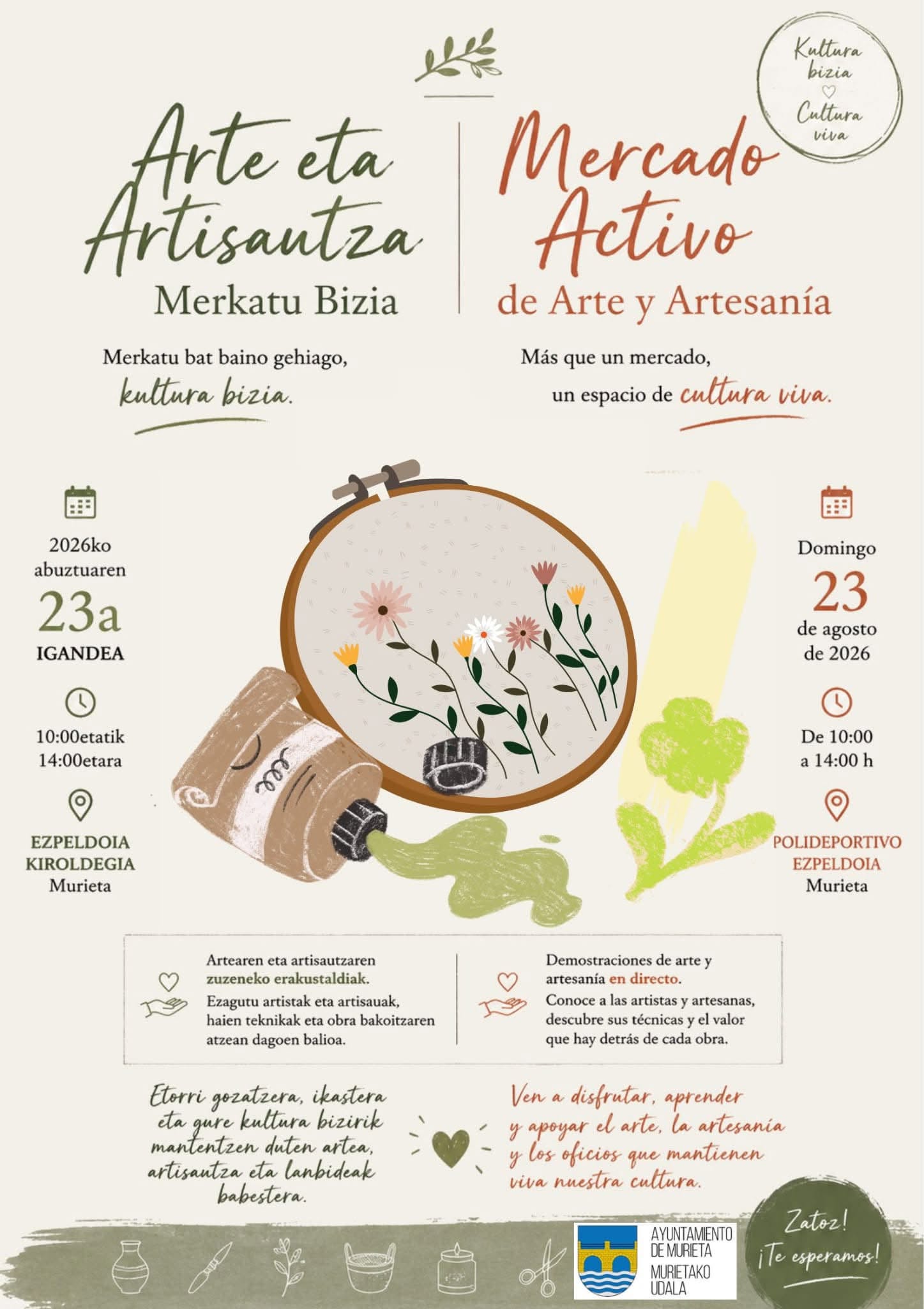 Mercado de artesanía en Murieta