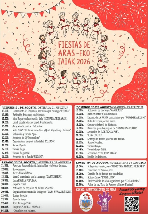 Programa fiestas de Aras 2026