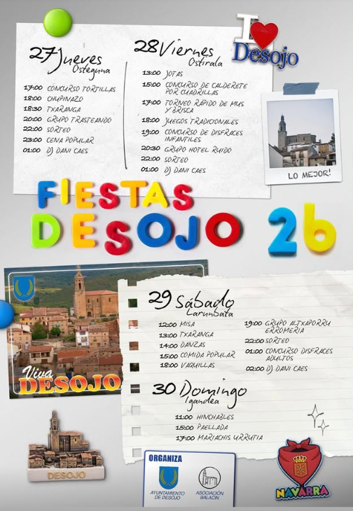 Programa fiestas de Desojo 2026