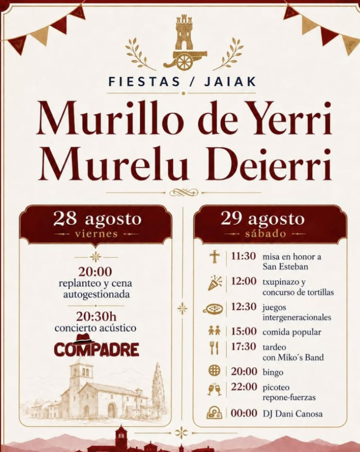 Programa fiestas Murillo de Yerri 2026