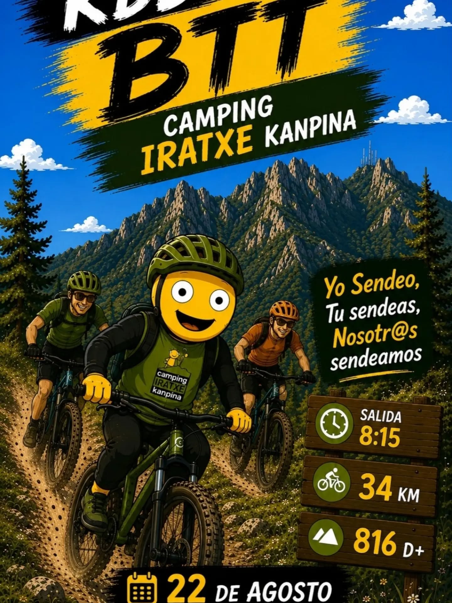 Quedada deportiva BTT en Camping Iratxe