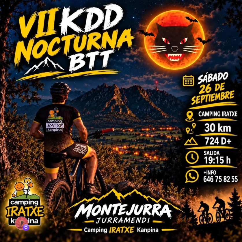 Cartel KDD Nocturna BTT Camping Iratxe