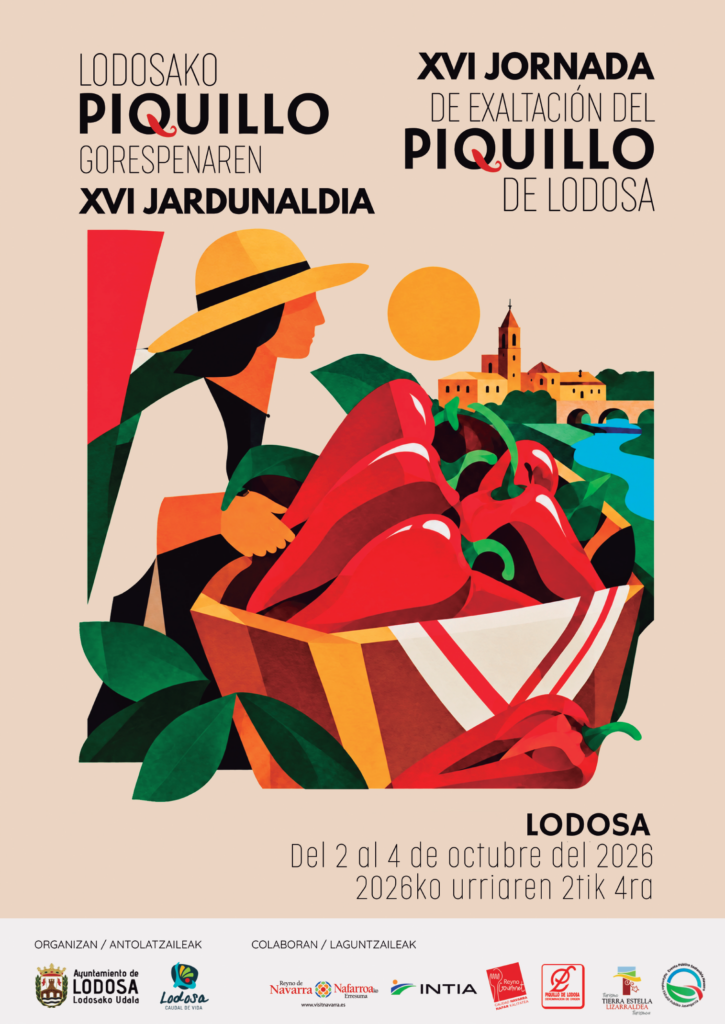 Cartel Jornadas de Exaltación del Pimiento del Piquillo de Lodosa 2026