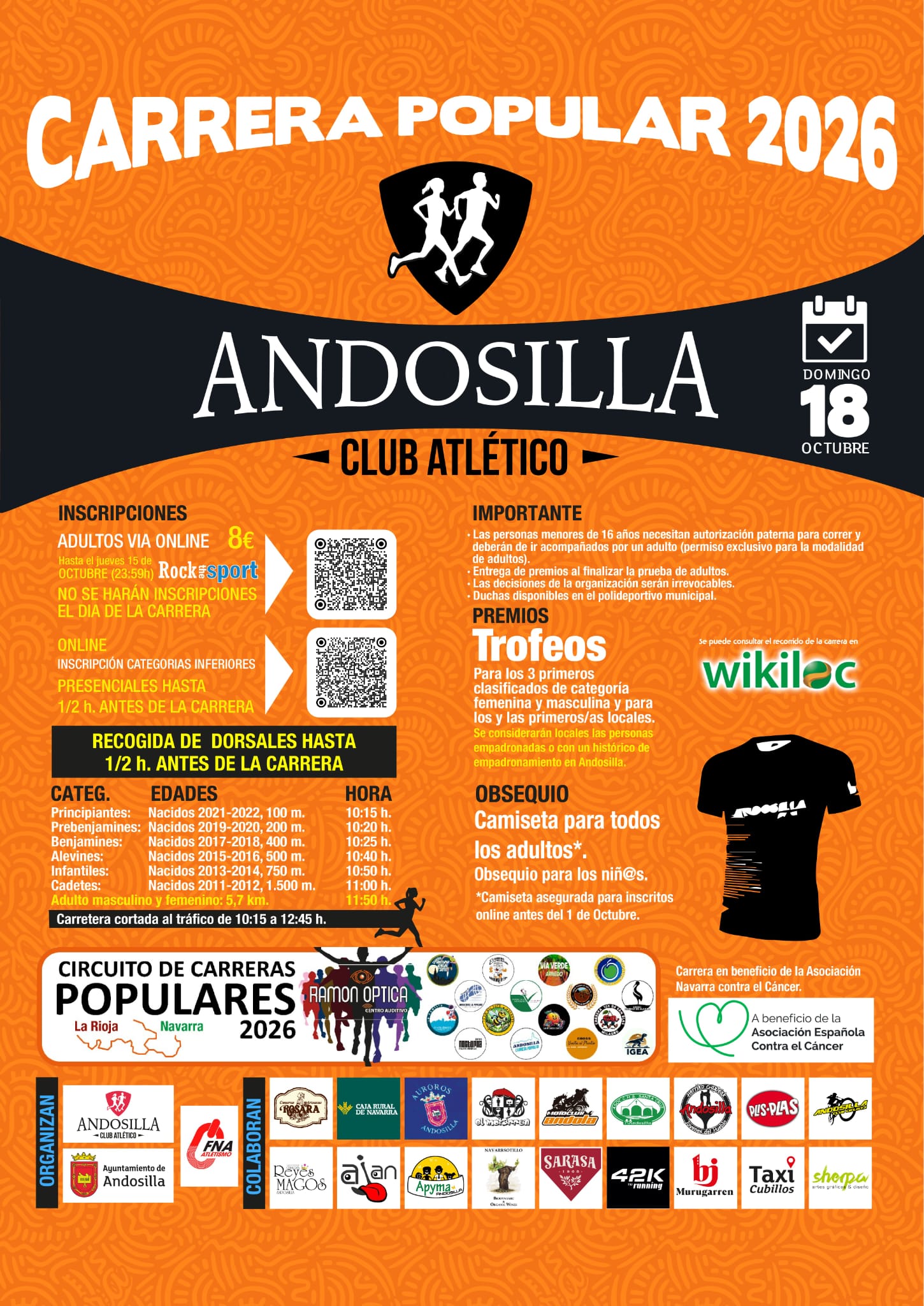 Cartel carrera popular Andosilla 2026