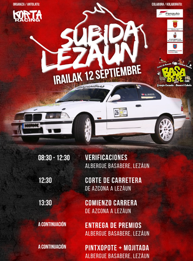 Cartel subida a Lezaun 12 de septiembre