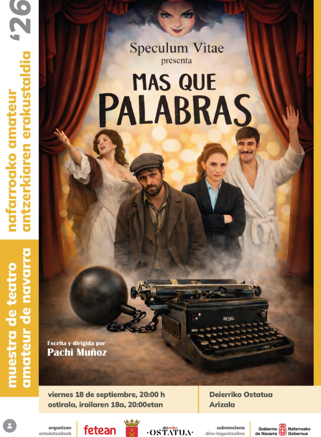 Cartel teatro gratuito en el Ostatu Deierri