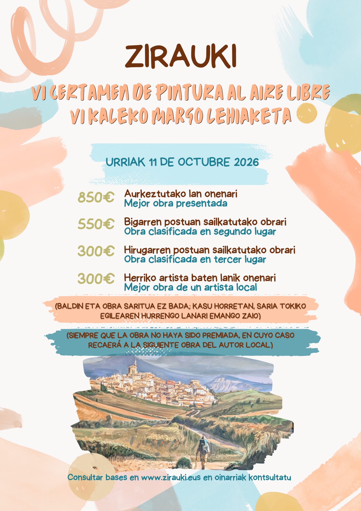 Cartel certamen de pintura de Cirauqui 2026