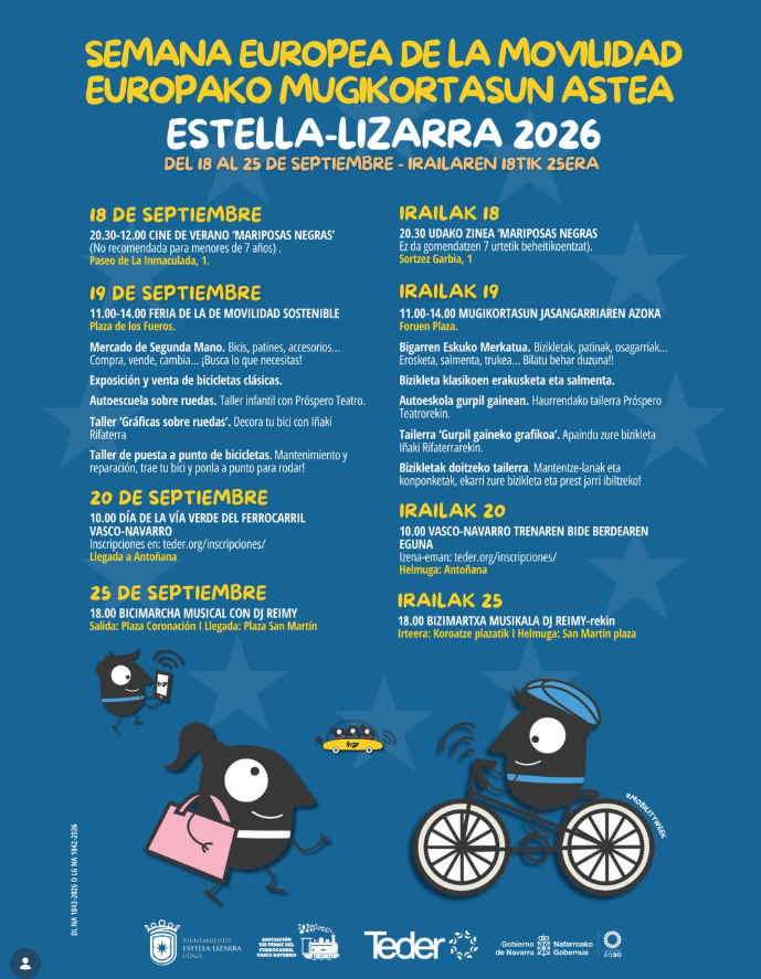 Programa Semana Europea de la Movilidad en Estella-Lizarra 2026