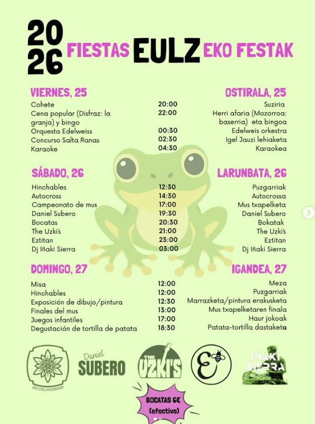 Programa fiestas de Eulz 2026