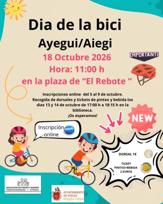 Cartel Día de la Bici en Ayegui 2026