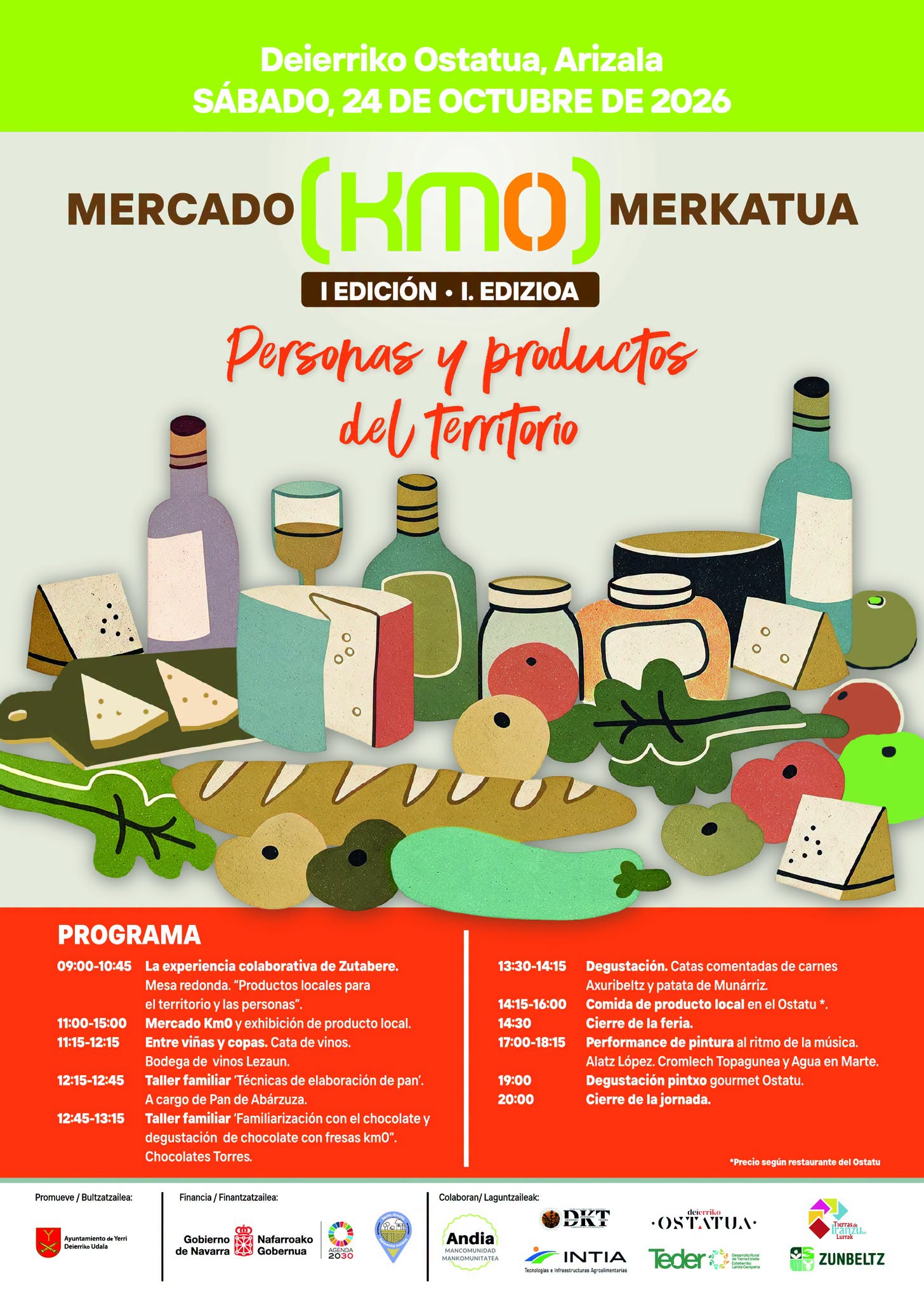 Cartel mercado KM 0 en Arizala