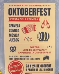 Cartel Oktoberfest en Baquedano