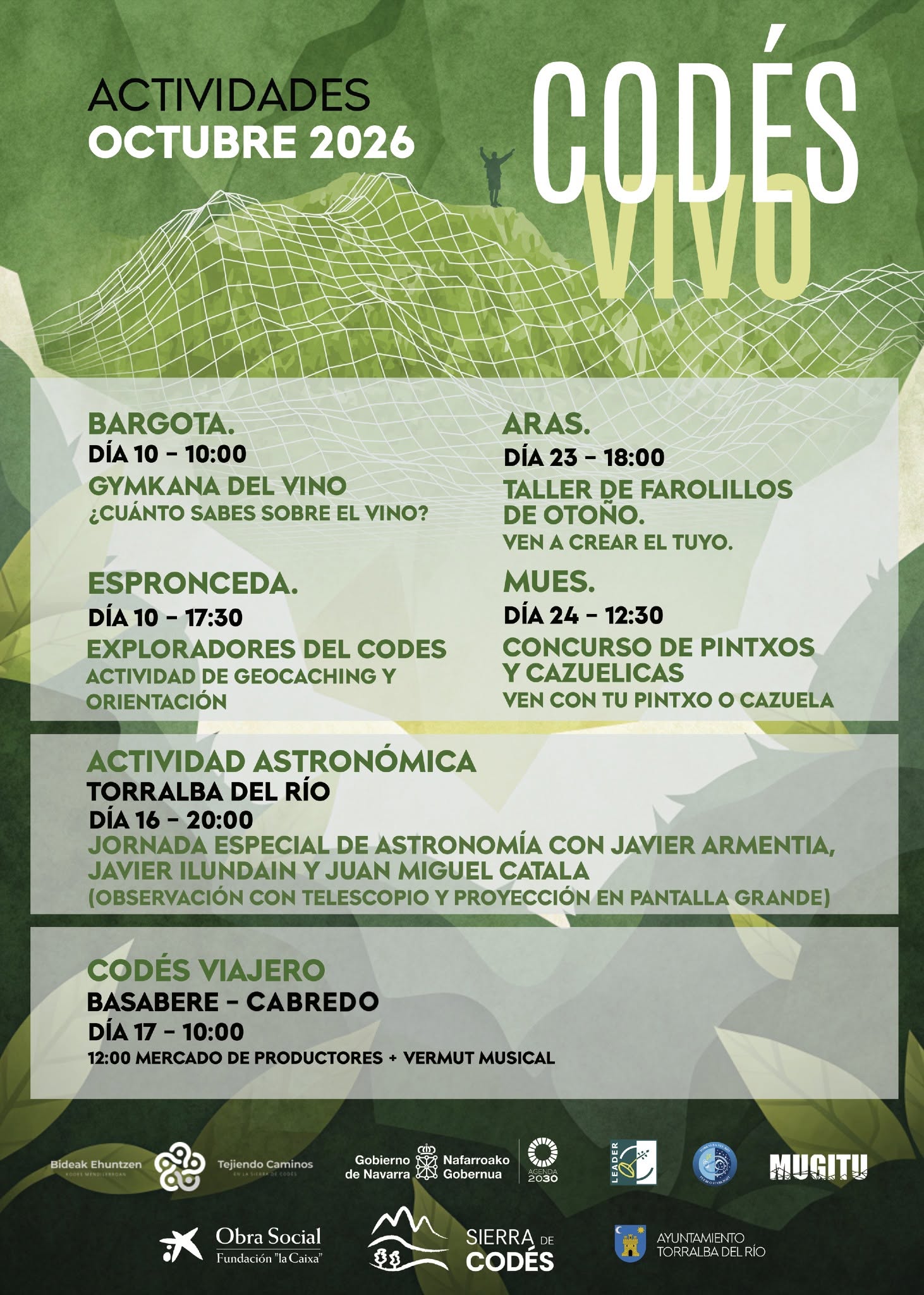 Cartel actividades octubre Sierra de Codés