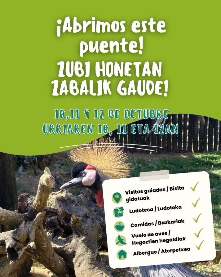Cartel apertura Granja Escuela Basabere Puente del Pilar 2026