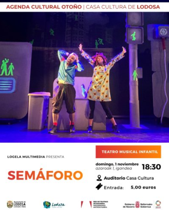 Cartel espectáculo "El Semáforo" en Lodosa 1 de noviembre