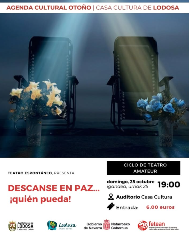 Cartel ciclo teatro amateur en Lodosa 25 de octubre