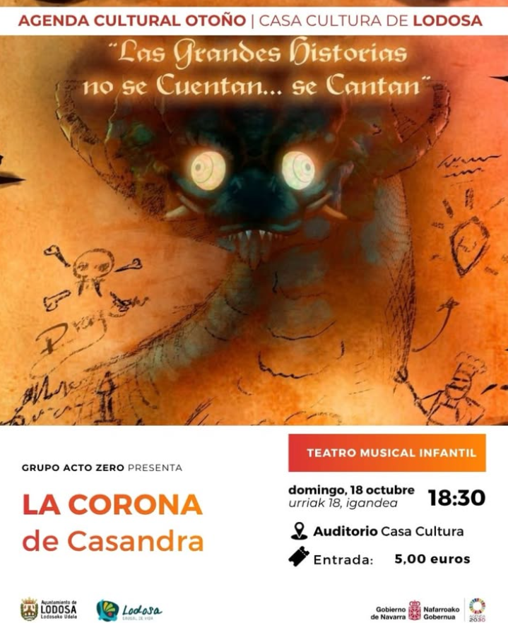 Cartel teatro familiar musical en Lodosa
