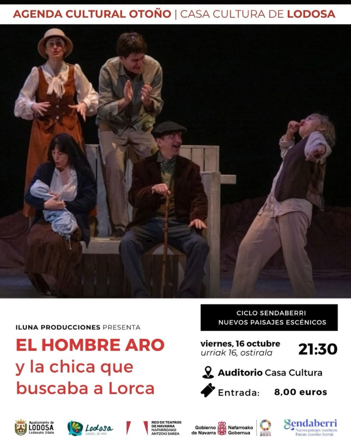 Cartel ciclo de teatro Sendaberri en Lodosa