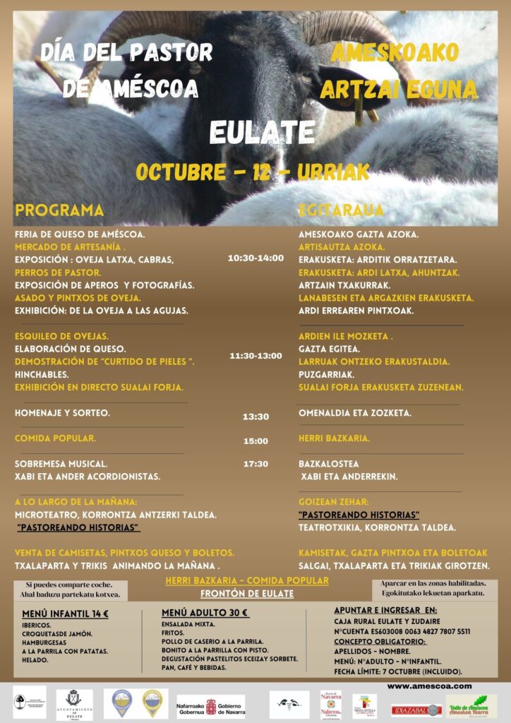 Programa Día del Pastor de Améscoa 2026