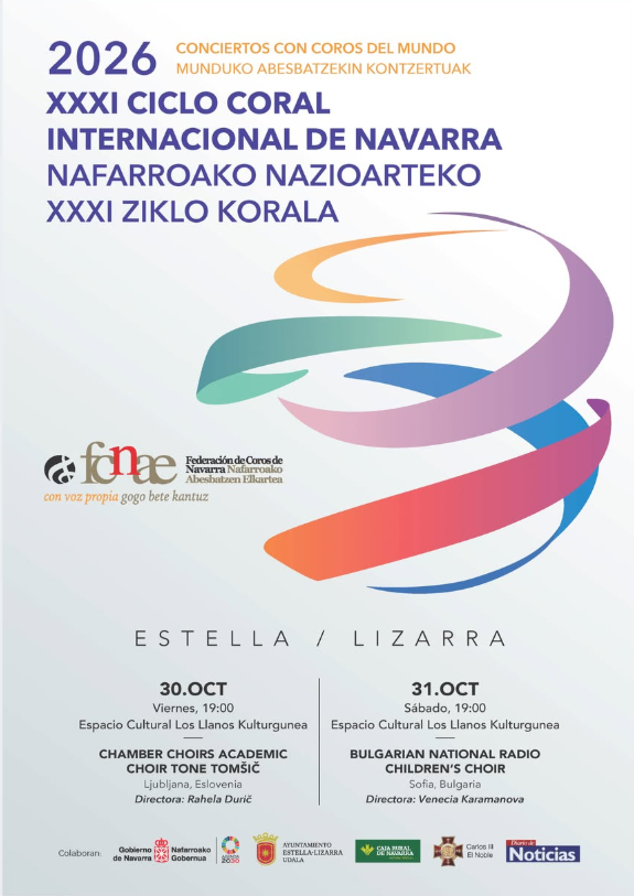 Cartel XXXI Ciclo Coral Internacional de Navarra en Estella-Lizarra